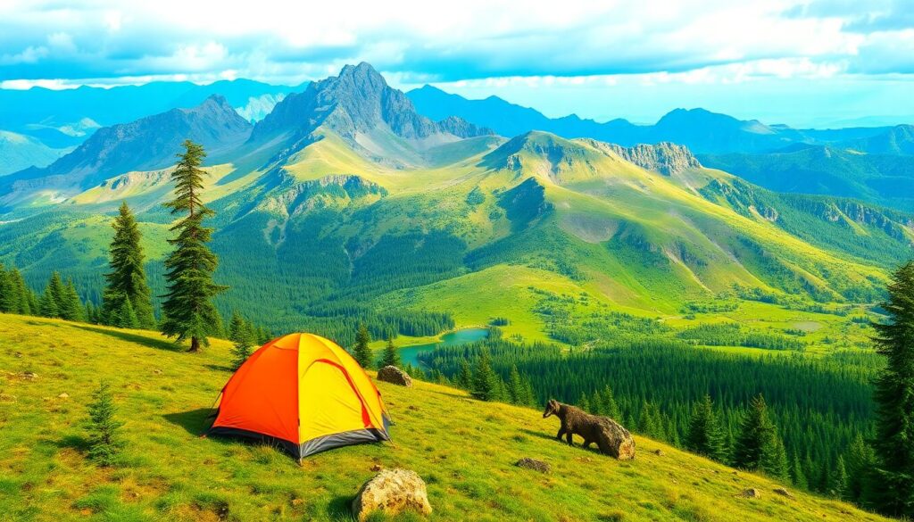Лучшие направления для дикого туризма и кемпинга - иллюстрация