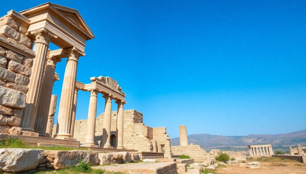 Путешествия для любителей истории: древние города и руины - иллюстрация