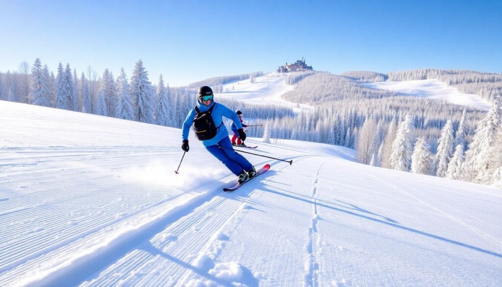 Лучшие горнолыжные курорты для начинающих - иллюстрация