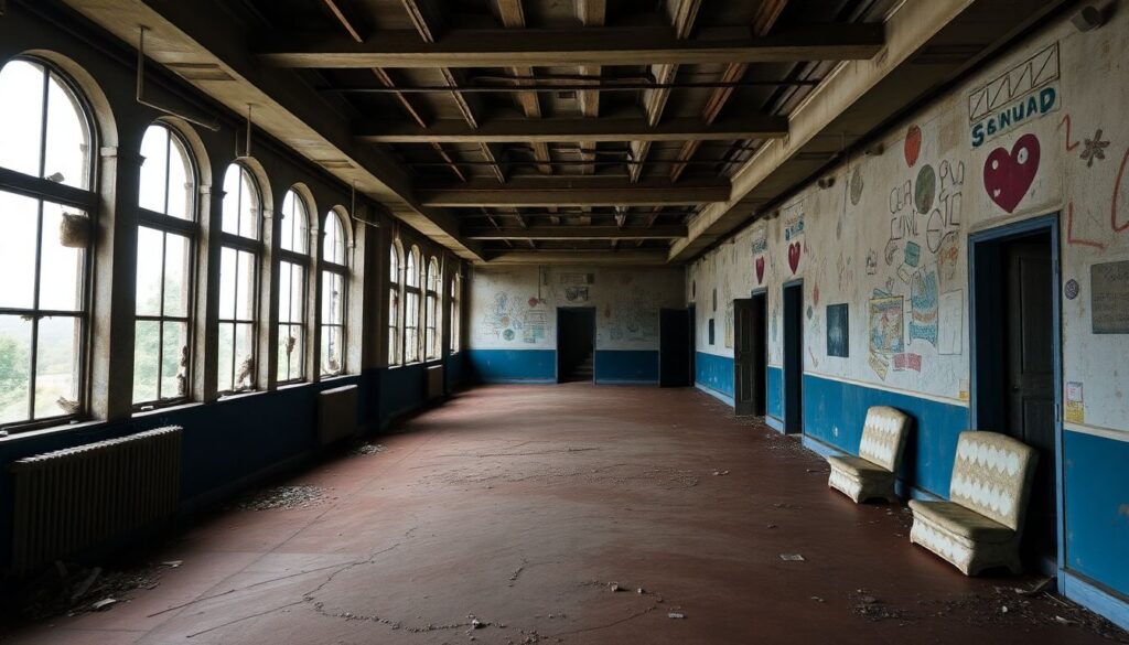 Путешествия по заброшенным городам и местам - иллюстрация