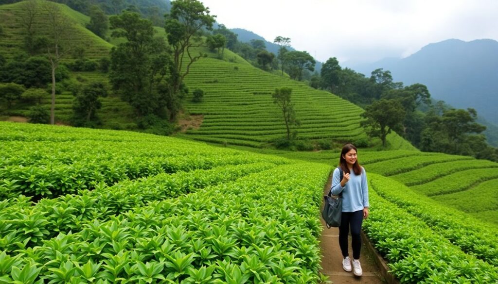 Путешествия для любителей чая: лучшие чайные плантации и церемонии - иллюстрация