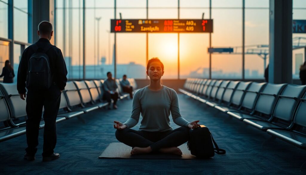 Как пережить долгую пересадку в аэропорту с пользой - иллюстрация