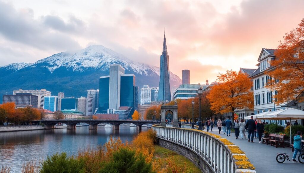 Лучшие города мира для осеннего путешествия - иллюстрация