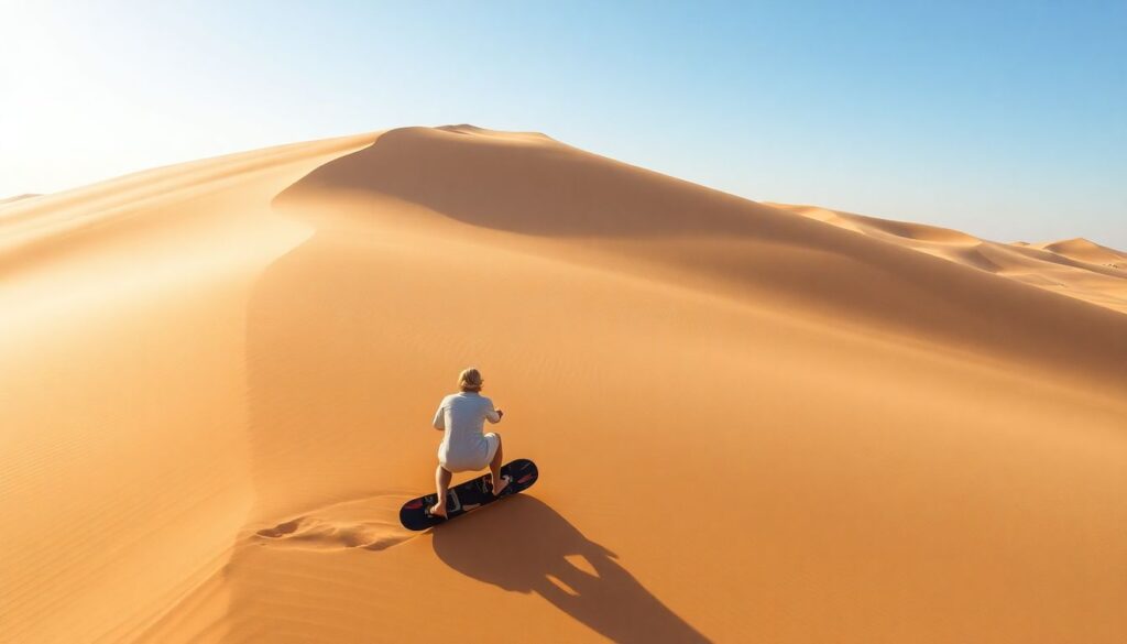 Лучшие места для сэндбординга (катания на доске по песку) - иллюстрация