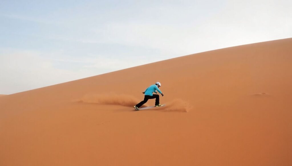 Лучшие места для сэндбординга (катания на доске по песку) - иллюстрация