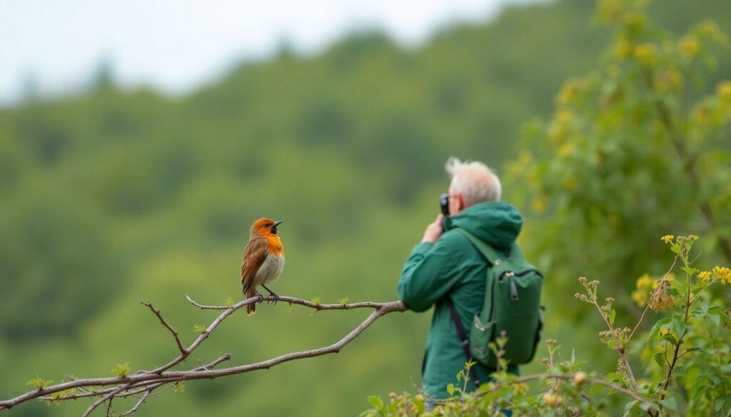 Лучшие места для наблюдения за птицами (бердвотчинг) - иллюстрация