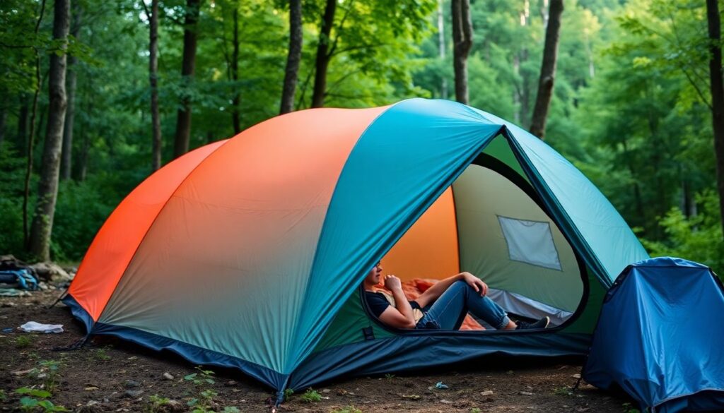 Как выбрать место для палатки в дикой природе - иллюстрация