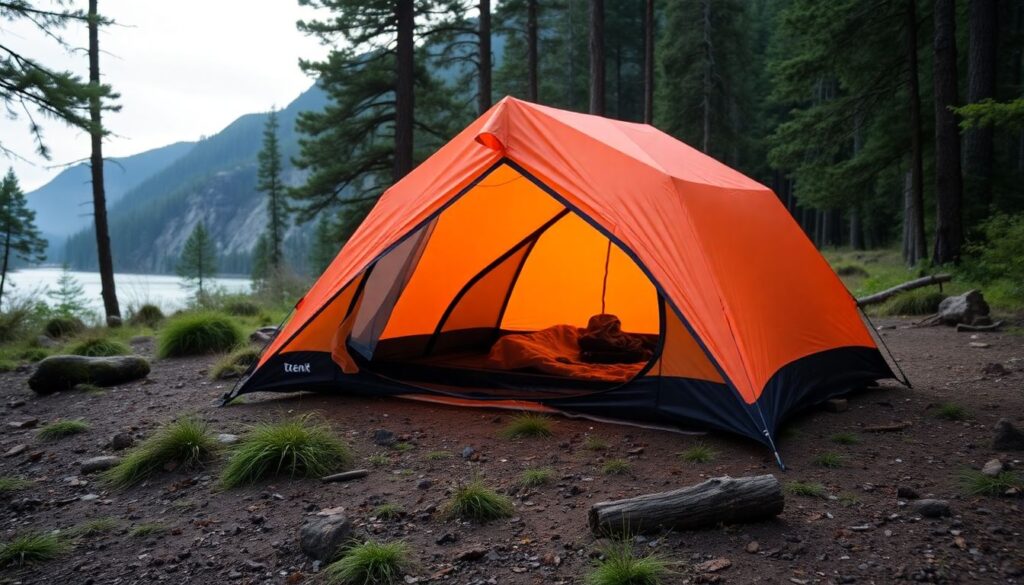 Как выбрать место для палатки в дикой природе - иллюстрация