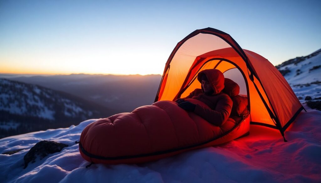 Как выбрать правильный спальник для зимних походов - иллюстрация