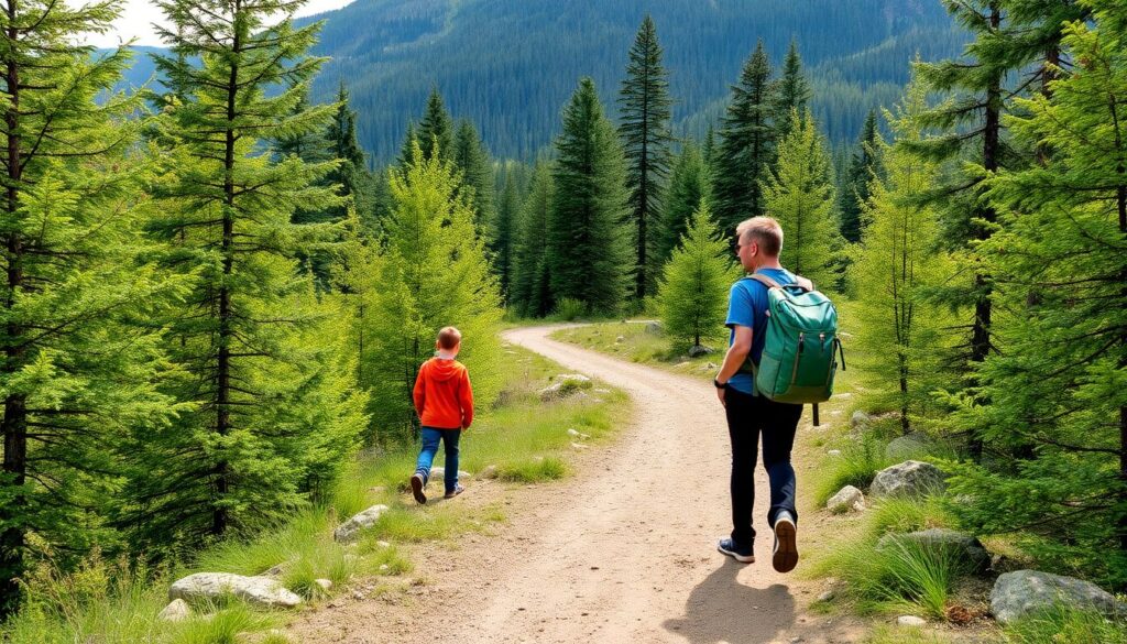 Лучшие маршруты для треккинга с детьми - иллюстрация