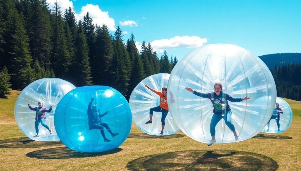 Лучшие места для зорбинга (спуска в надувном шаре) - иллюстрация