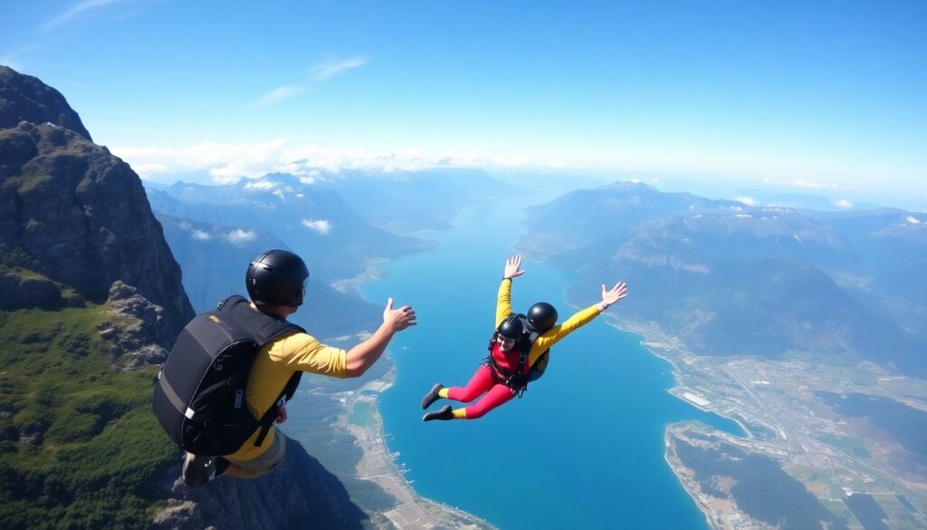 Лучшие места для скайдайвинга - иллюстрация