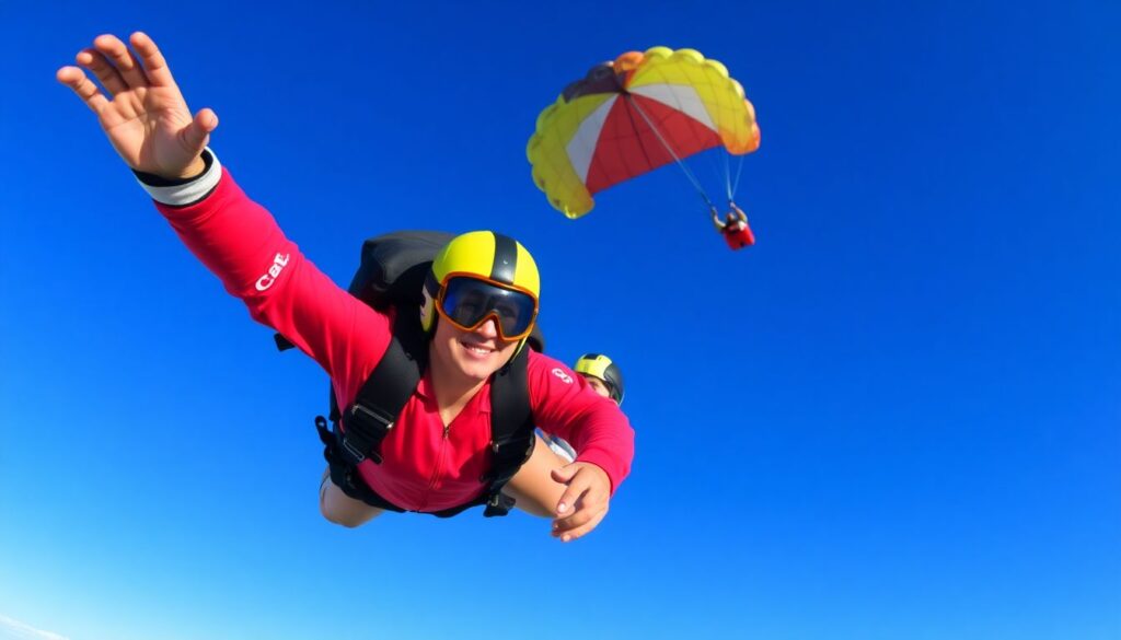 Лучшие места для скайдайвинга - иллюстрация