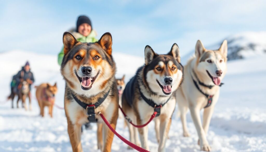 Лучшие места для катания на собачьих упряжках - иллюстрация