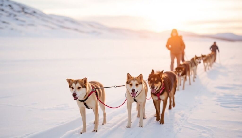 Лучшие места для катания на собачьих упряжках - иллюстрация