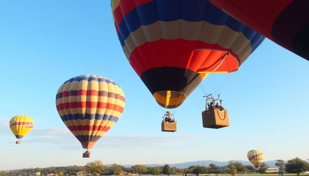 Лучшие места для полетов на воздушном шаре - иллюстрация