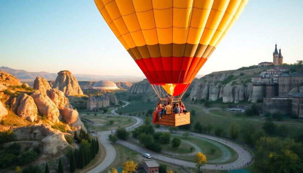 Лучшие места для полетов на воздушном шаре - иллюстрация