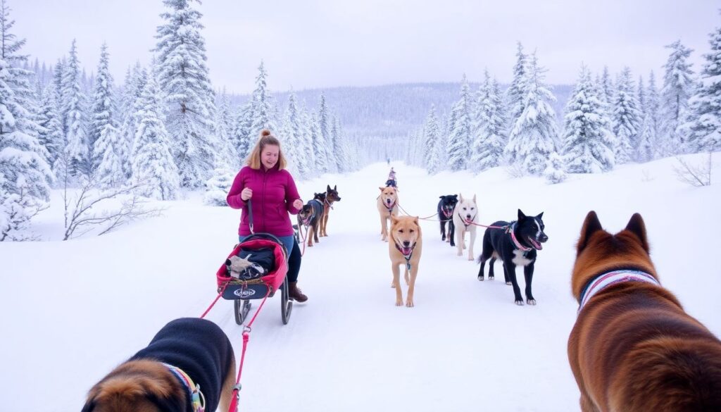 Лучшие места для катания на собачьих упряжках - иллюстрация
