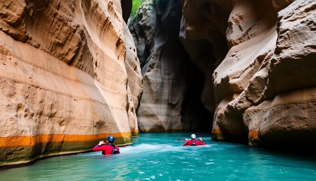 Лучшие места для каньонинга - иллюстрация