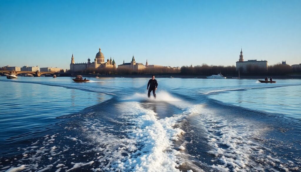 Лучшие места для катания на водных лыжах и вейкборде - иллюстрация