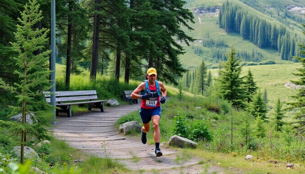 Лучшие места для трейлраннинга (бега по пересеченной местности) - иллюстрация