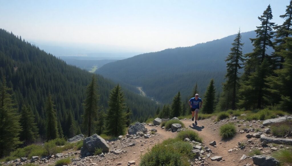 Лучшие места для трейлраннинга (бега по пересеченной местности) - иллюстрация