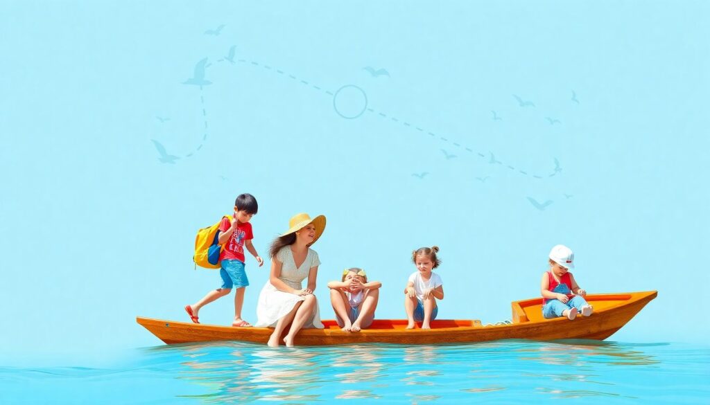 Как путешествовать с большой семьей и не сойти с ума - иллюстрация