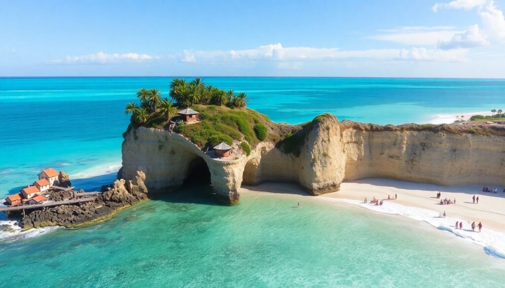 Самые необычные пляжи мира (розовые, черные, стеклянные) - иллюстрация