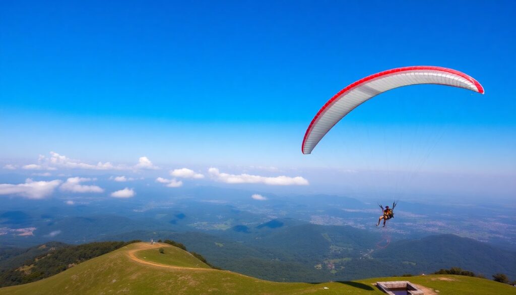Лучшие места для полетов на параплане - иллюстрация