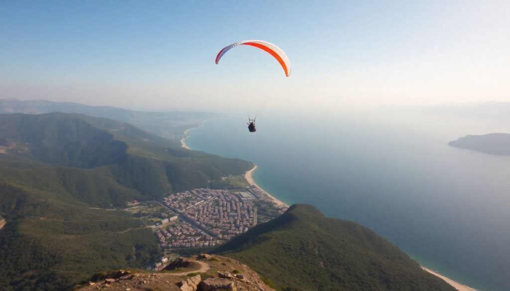 Лучшие места для полетов на параплане - иллюстрация