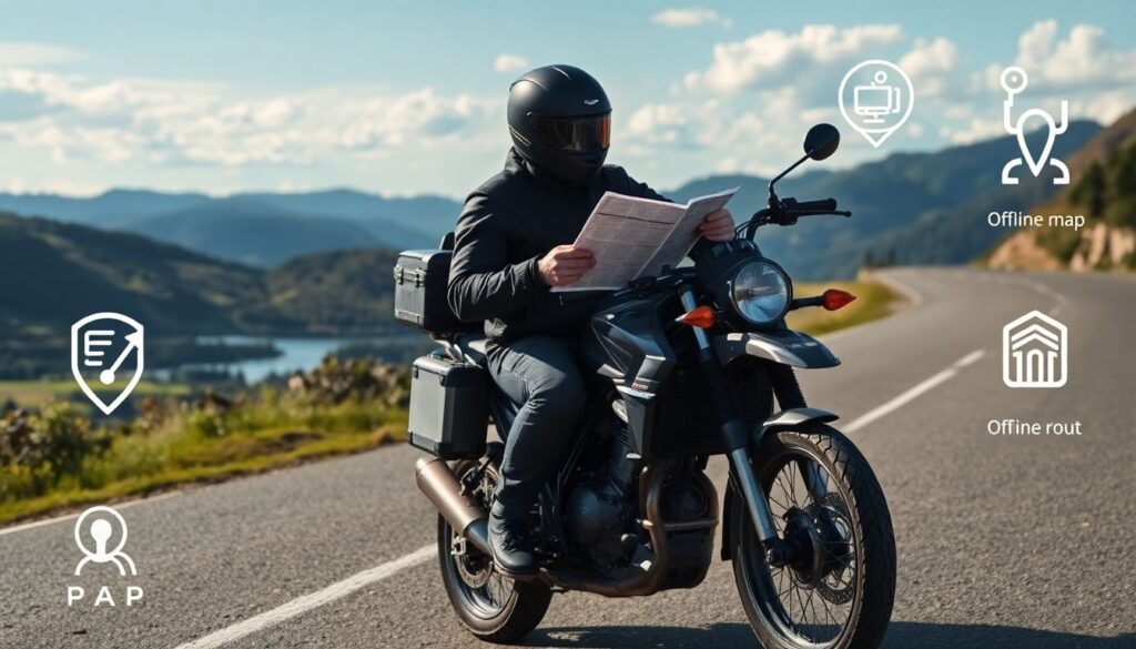 Лучшие маршруты для путешествия на мотоцикле - иллюстрация