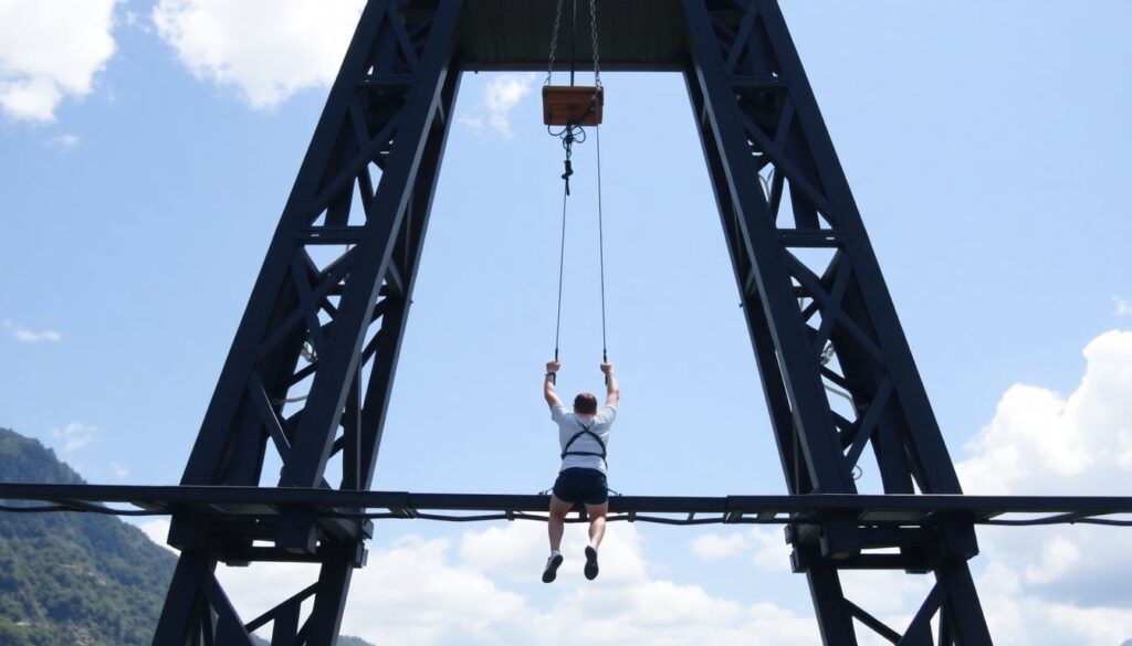 Лучшие места для банджи-джампинга с живописным видом - иллюстрация