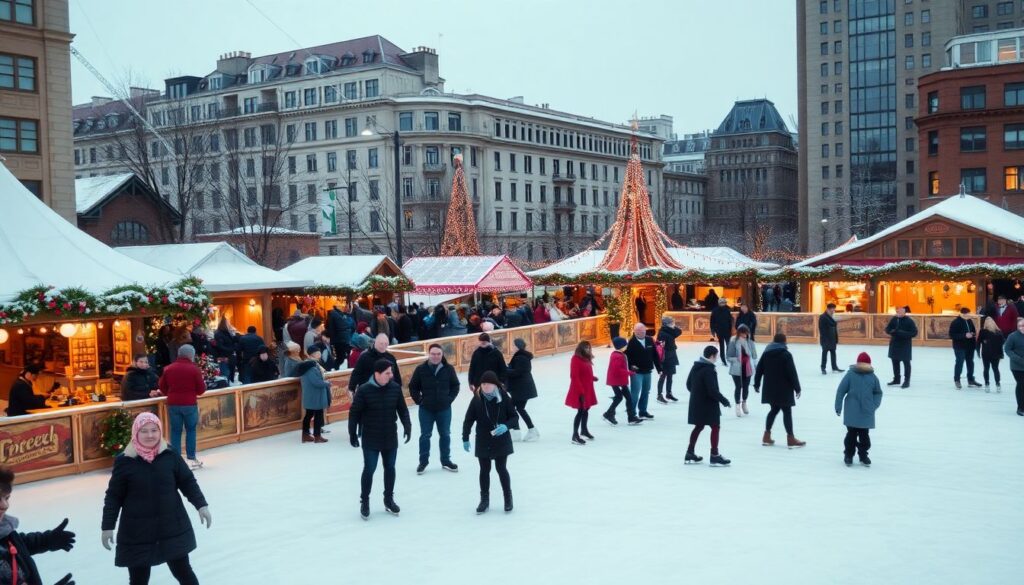 Лучшие места для катания на коньках на открытом воздухе - иллюстрация