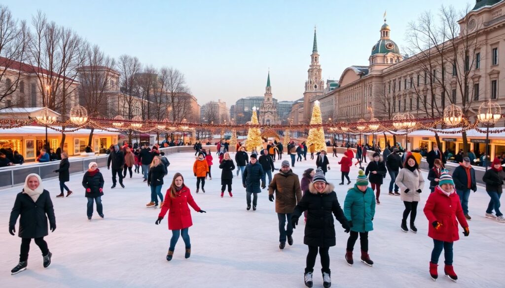 Лучшие места для катания на коньках на открытом воздухе - иллюстрация