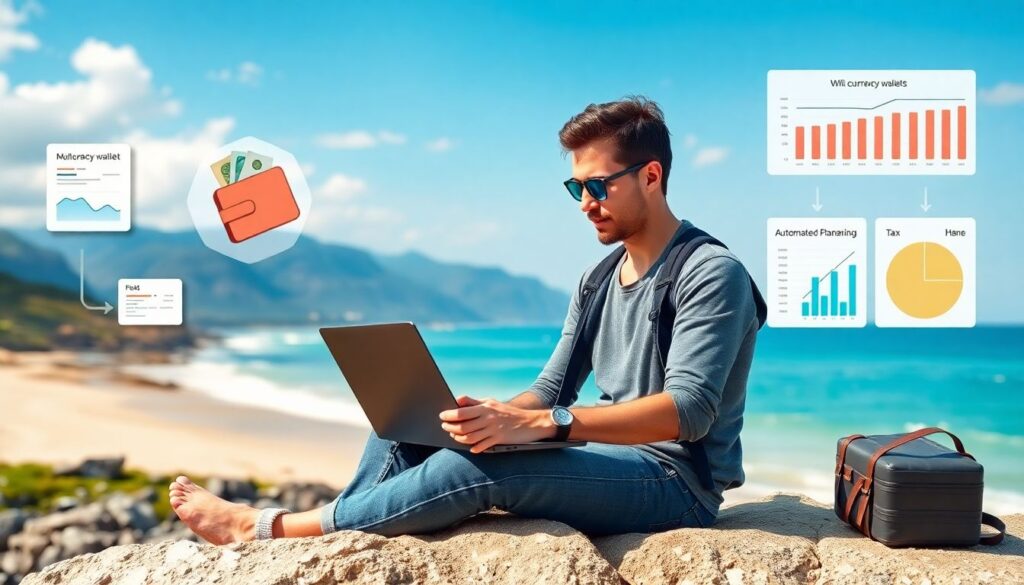 Как управлять своими финансами, будучи цифровым кочевником - иллюстрация