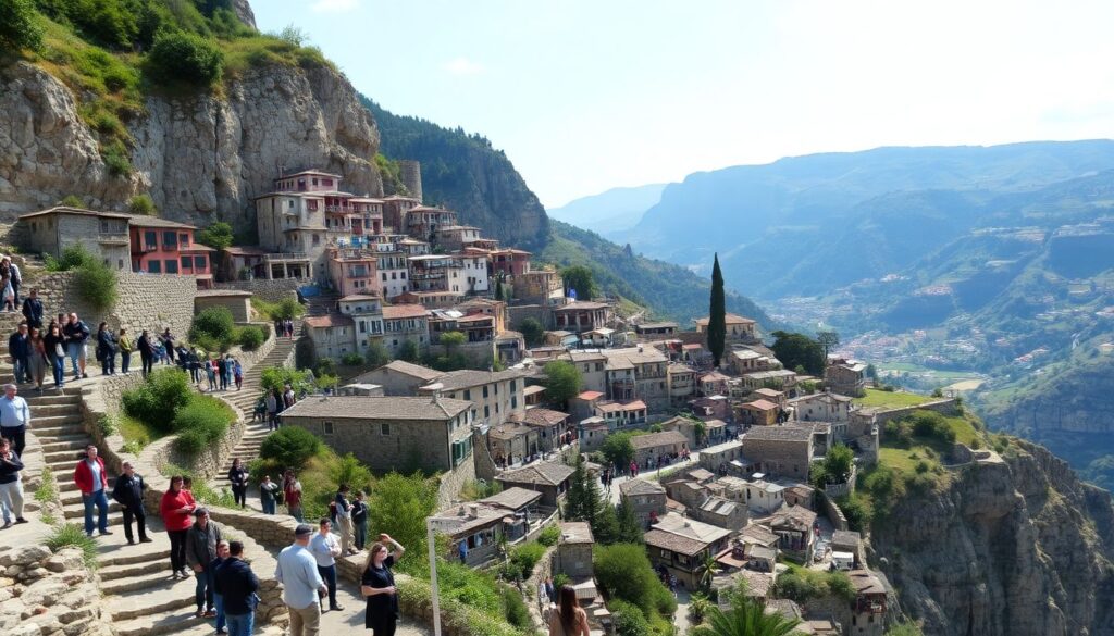 Самые красивые деревни на скалах - иллюстрация