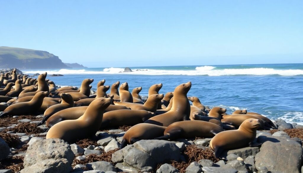 Лучшие места для наблюдения за морскими котиками и львами - иллюстрация