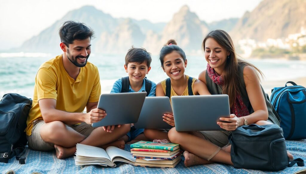 Цифровые кочевники с детьми: как совмещать путешествия и воспитание - иллюстрация