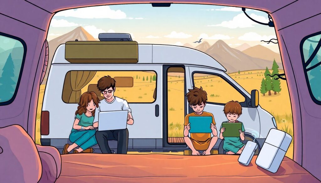 Цифровые кочевники с детьми: как совмещать путешествия и воспитание - иллюстрация