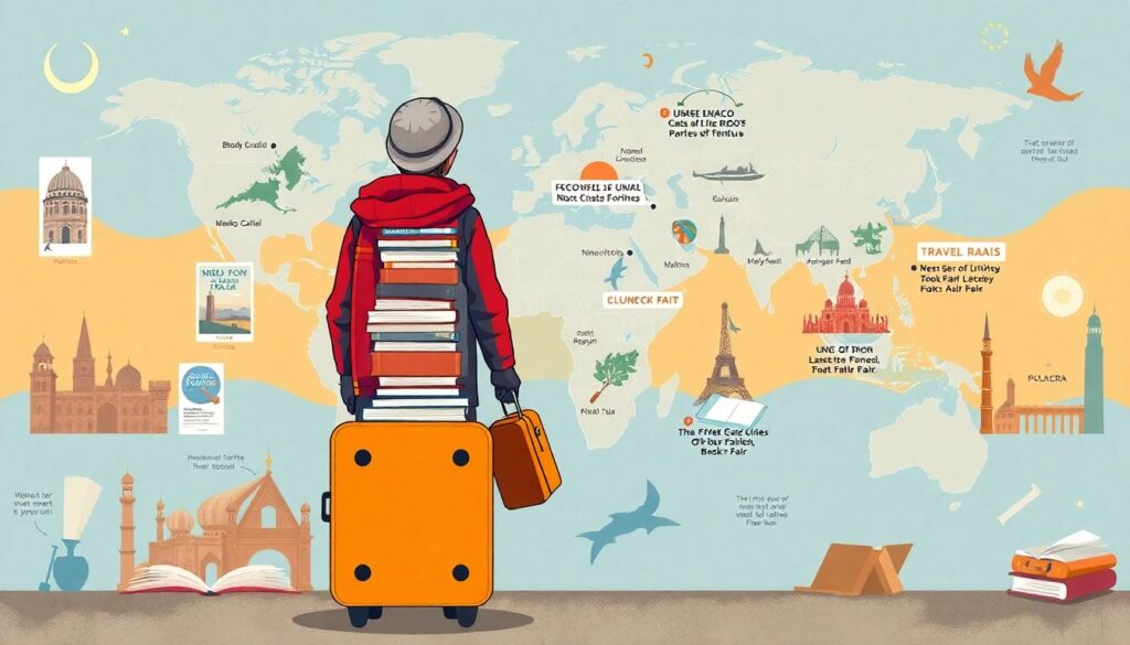Путешествия по самым книжным городам мира - иллюстрация
