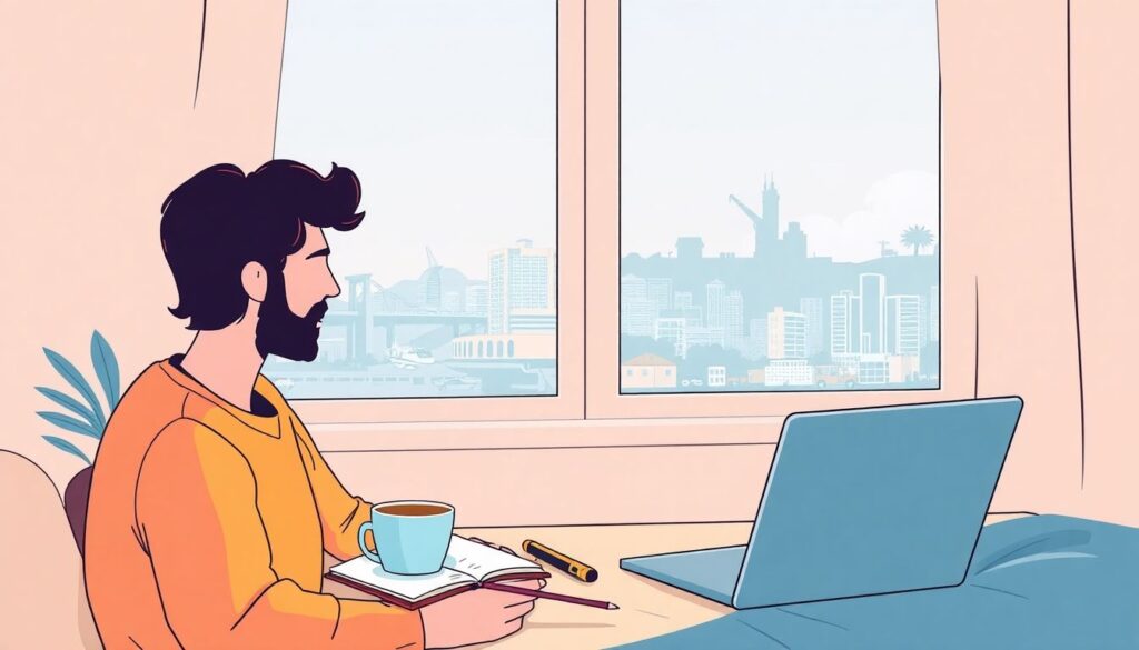 Как избежать выгорания, будучи цифровым кочевником - иллюстрация