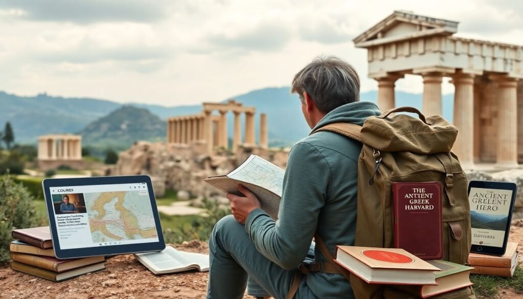 Путешествия по местам древнегреческих мифов - иллюстрация