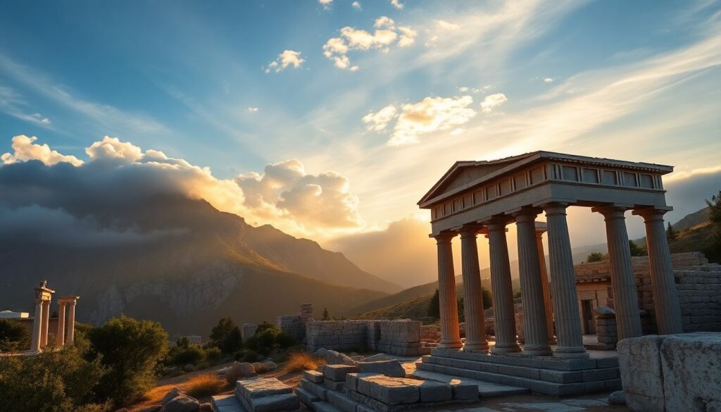 Путешествия по местам древнегреческих мифов - иллюстрация