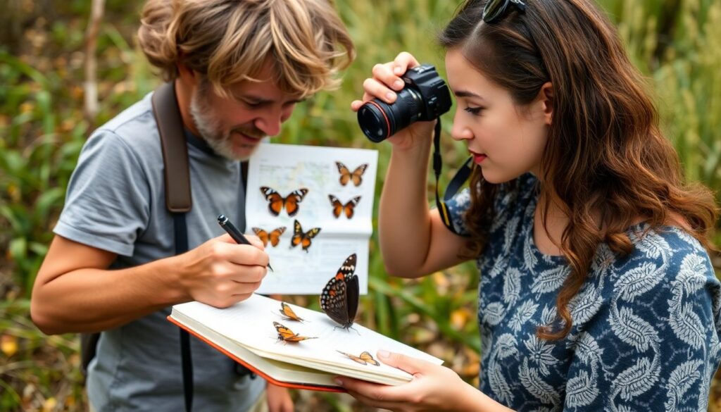 Лучшие места для наблюдения за бабочками - иллюстрация
