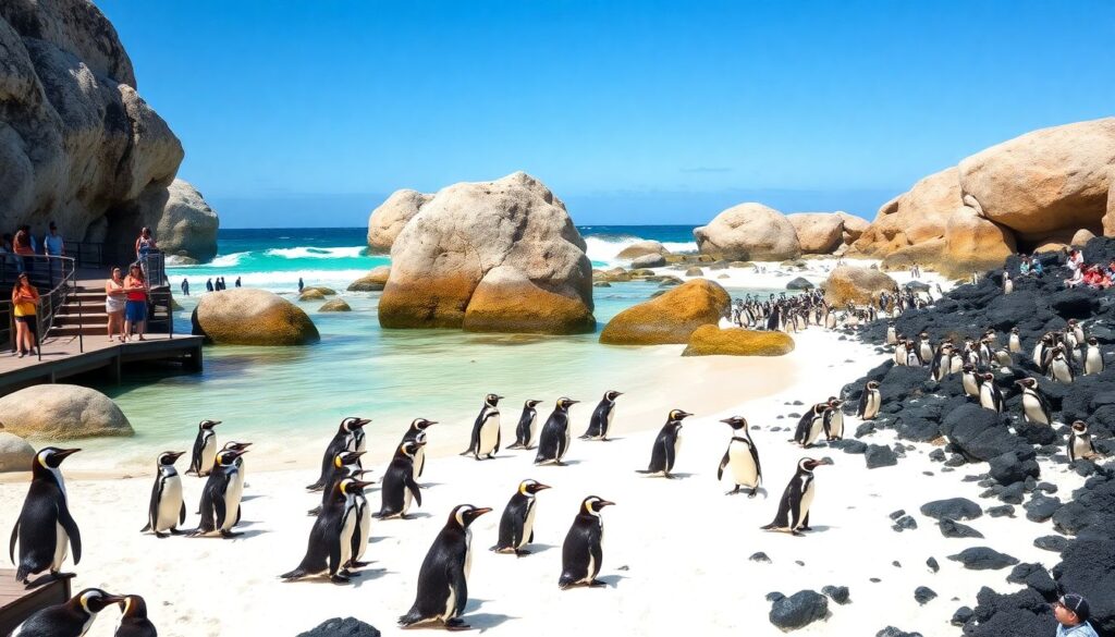 Лучшие места для наблюдения за пингвинами - иллюстрация