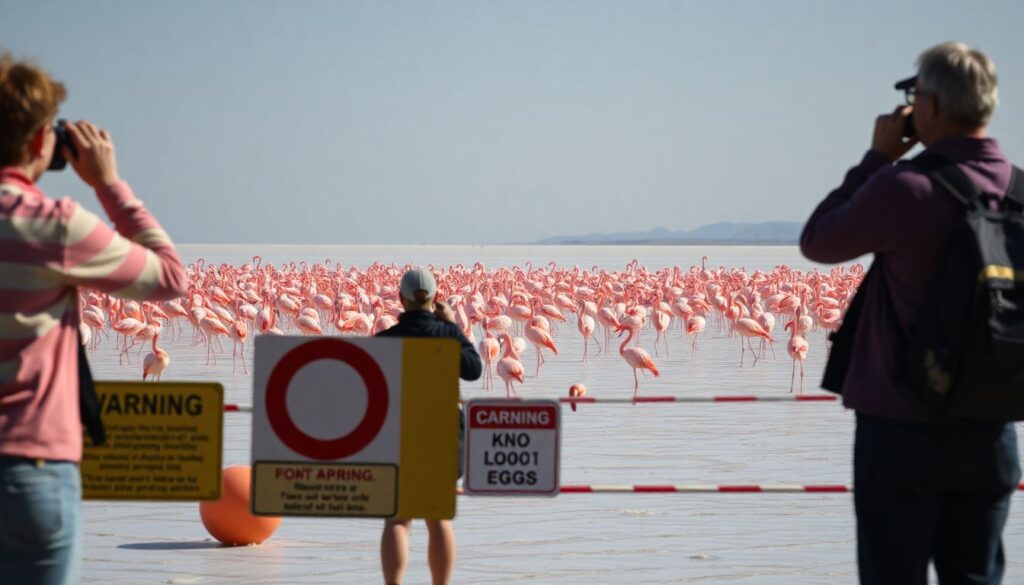 Лучшие места для наблюдения за фламинго - иллюстрация