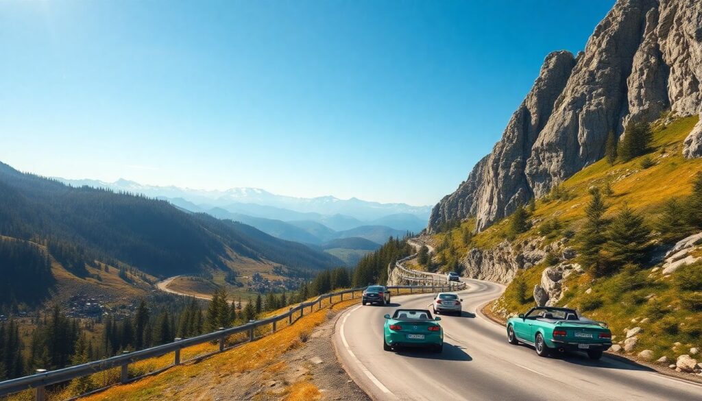 Самые красивые дороги для путешествия на кабриолете - иллюстрация