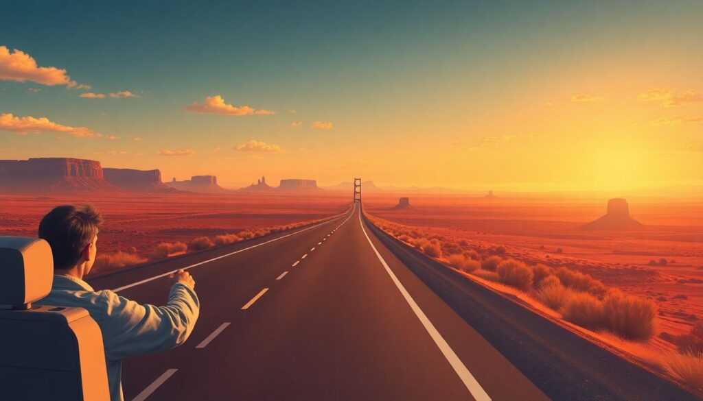 Лучшие маршруты для путешествия на автомобиле по США - иллюстрация