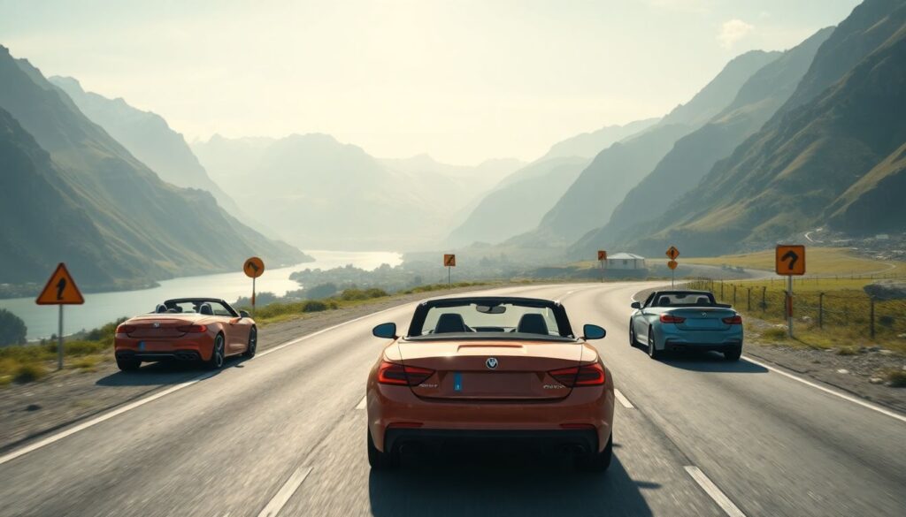 Самые красивые дороги для путешествия на кабриолете - иллюстрация