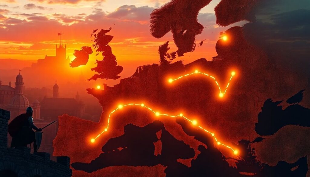 Путешествия по следам рыцарей и крестоносцев - иллюстрация